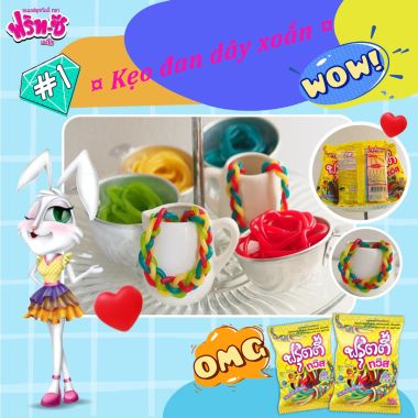 KẸO DÂY XOẮN TRÁI CÂY HARTBEAT