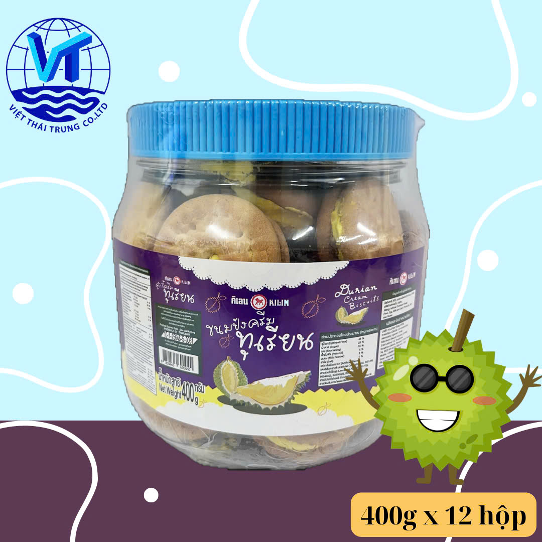 BÁNH QUY HỘP NHỰA VỊ SẦU RIÊNG